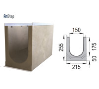 Бетонный лоток ЛВК М Light 150 № 5/0